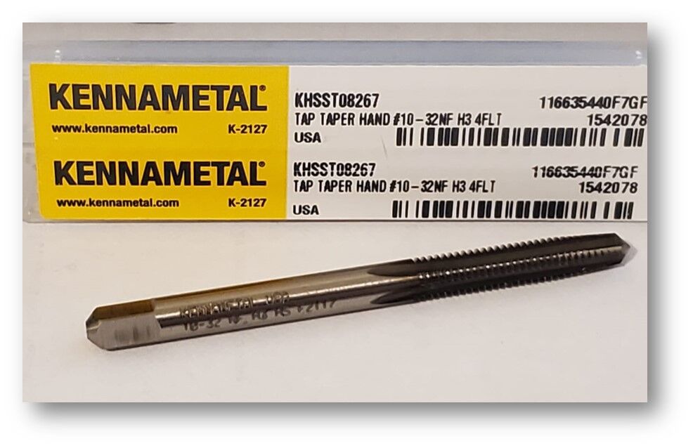 Machuelo 10-32 - HSS - Kennametal - Imagen 2