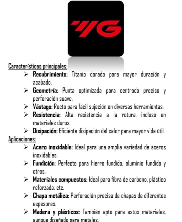 Broca Jobber #55(.052´´) -HSS Co8 135° TIN - YG1 - Imagen 2