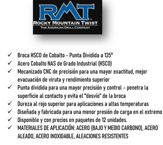 Broca Extra-Larga #31(.120) Aircraft Ext., OAL=6 COBALT–RMT - Imagen 2